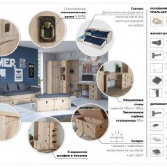 Детская Система Валенсия Шкаф-Пенал 1д4ящ Дуб сонома в Можге - mozhga.mebel24.online | фото 4