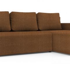 Диван угловой Алиса 3 Shaggy BROWN - TEOS BLACK в Можге - mozhga.mebel24.online | фото