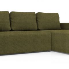 Диван угловой Алиса 3 Shaggy GREEN - TEOS BLACK в Можге - mozhga.mebel24.online | фото