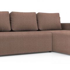 Диван угловой Алиса 3 Shaggy MOCCA - TEOS BLACK в Можге - mozhga.mebel24.online | фото