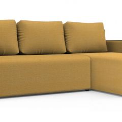 Диван угловой Алиса 3 Shaggy MUSTARD - TEOS BLACK в Можге - mozhga.mebel24.online | фото