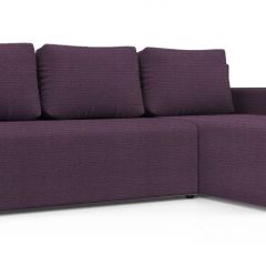 Диван угловой Алиса 3 Shaggy PLUM - TEOS BLACK в Можге - mozhga.mebel24.online | фото