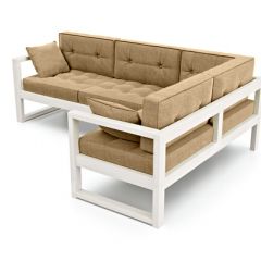 Диван угловой Д-4 Правый (Беж/Белый) в Можге - mozhga.mebel24.online | фото 2
