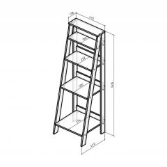 Этажерка лофт (сонома ) в Можге - mozhga.mebel24.online | фото 3