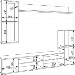 Гостиная Альфа (Белый/Белый глянец) в Можге - mozhga.mebel24.online | фото 5