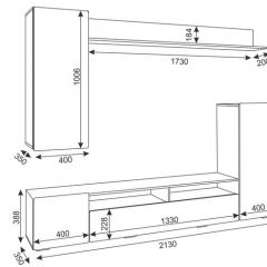 Гостиная Альфа (Дуб крафт золотой/Графит софт) в Можге - mozhga.mebel24.online | фото 2