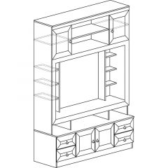 Гостиная Инна 6 Денвер темный в Можге - mozhga.mebel24.online | фото 3