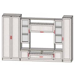 Гостиная ПРАГА-1 Анкор белый в Можге - mozhga.mebel24.online | фото 2