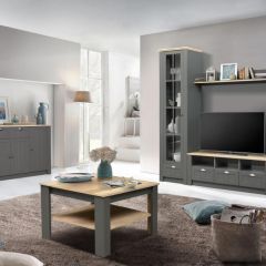 Гостиная Прованс (модульная) Диамант серый в Можге - mozhga.mebel24.online | фото 2