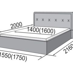 ГРЕТА Кровать 1400 (экокожа шоколад) в Можге - mozhga.mebel24.online | фото 4