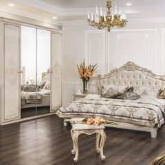Комод 4 ящика с Зеркалом ППУ (крем) коллекция Патрисия в Можге - mozhga.mebel24.online | фото 5