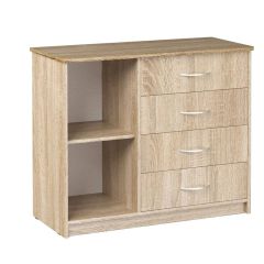 Комод Фиеста (Дуб сонома светлый) Эко в Можге - mozhga.mebel24.online | фото 2