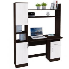 Компьютерный стол ШКОЛЬНИК (Венге/Анкор белый) в Можге - mozhga.mebel24.online | фото
