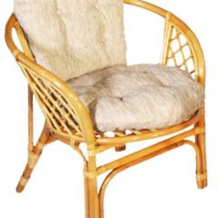 Кресло Багама, подушки светлые обычные шенил (Мёд) в Можге - mozhga.mebel24.online | фото