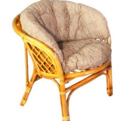 Кресло Багама, подушки светлые полные шенил (Мёд) в Можге - mozhga.mebel24.online | фото