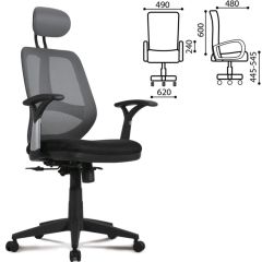 Кресло BRABIX "Saturn ER-400" (черное/серое) 530871 в Можге - mozhga.mebel24.online | фото 2