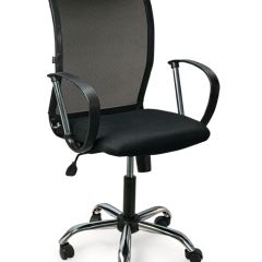 Кресло BRABIX "Spring MG-308" (хром, ткань черная) 531403 в Можге - mozhga.mebel24.online | фото