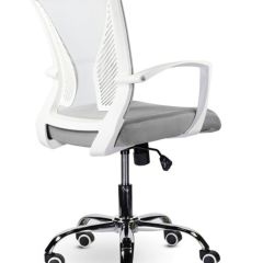 Кресло BRABIX "Wings MG-306" (пластик белый, хром, сетка, серое) 532012 в Можге - mozhga.mebel24.online | фото 4