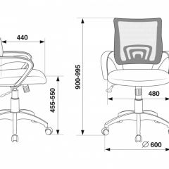 Кресло Бюрократ CH-695N/R/TW-11 красный TW-35N черный TW-11 в Можге - mozhga.mebel24.online | фото 3