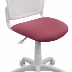 Кресло детское Бюрократ CH-W296NX/26-31 белый TW-15 розовый 26-31 в Можге - mozhga.mebel24.online | фото