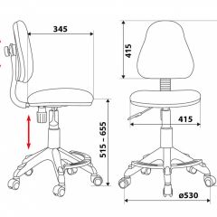 Кресло детское Бюрократ KD-4-F/PENCIL-GN зеленый карандаши в Можге - mozhga.mebel24.online | фото 3