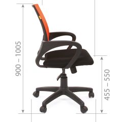 Кресло для оператора CHAIRMAN 696 black (ткань TW-11/сетка TW-04) в Можге - mozhga.mebel24.online | фото 5