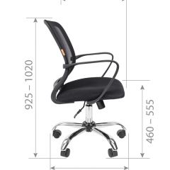 Кресло для оператора CHAIRMAN 698 хром (ткань TW 19/сетка TW 69) в Можге - mozhga.mebel24.online | фото 7