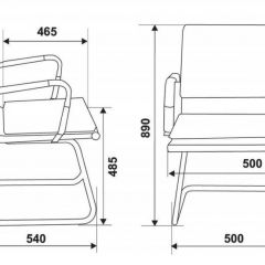 Кресло для посетителя Бюрократ CH-993-Low-V/Black на черный в Можге - mozhga.mebel24.online | фото 3