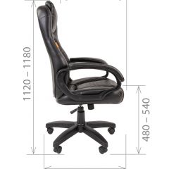 Кресло для руководителя  CHAIRMAN 432 (Экокожа черная) в Можге - mozhga.mebel24.online | фото 5