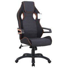 Кресло компьютерное BRABIX Techno Pro GM-003 (ткань черное/серое, вставки оранжевые) 531813 в Можге - mozhga.mebel24.online | фото
