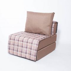 Кресло-кровать бескаркасное Харви (коричневый-квадро беж) в Можге - mozhga.mebel24.online | фото