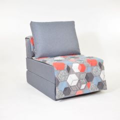 Кресло-кровать бескаркасное Харви (серый-геометрия слейт) в Можге - mozhga.mebel24.online | фото 1