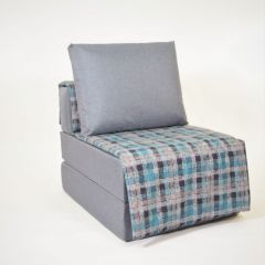 Кресло-кровать бескаркасное Харви (серый-квадро азур) в Можге - mozhga.mebel24.online | фото