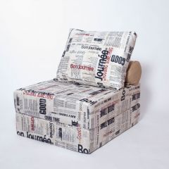 Кресло-кровать-пуф бескаркасное Прайм (Газета) в Можге - mozhga.mebel24.online | фото 1