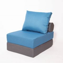 Кресло-кровать-пуф бескаркасное Прайм (синий-графит (Ф)) в Можге - mozhga.mebel24.online | фото 1
