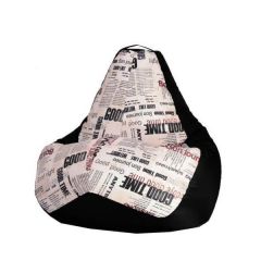 Кресло-мешок XL Газета-Black в Можге - mozhga.mebel24.online | фото
