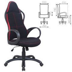 Кресло офисное BRABIX PREMIUM "Force EX-516" (ткань черное/вставки красные) 531571 в Можге - mozhga.mebel24.online | фото 1