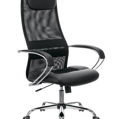 Кресло офисное BRABIX PREMIUM "Stalker EX-608 CH" (хром, ткань-сетка/кожзам, черное) 532091 в Можге - mozhga.mebel24.online | фото