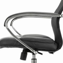 Кресло офисное BRABIX PREMIUM "Stalker EX-608 CH" (хром, ткань-сетка/кожзам, черное) 532091 в Можге - mozhga.mebel24.online | фото 4