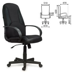 Кресло офисное BRABIX "City EX-512" (кожзам черный, ткань черная) 531407 в Можге - mozhga.mebel24.online | фото 2