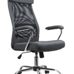 Кресло офисное BRABIX "Flight EX-540" (хром, ткань, сетка, серое) 531848 в Можге - mozhga.mebel24.online | фото