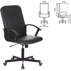 Кресло офисное BRABIX "Simple EX-521" (экокожа, черное) 532103 в Можге - mozhga.mebel24.online | фото 2