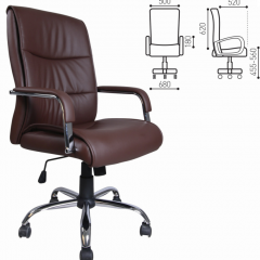 Кресло офисное BRABIX "Space EX-508" (экокожа, хром, коричневое) 531164 в Можге - mozhga.mebel24.online | фото 4