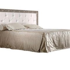 Кровать 2-х спальная (1,6 м) Тиффани штрих-лак/серебро с мягким изголовьем с подъемным механизмом (ТФКР-2[3]) в Можге - mozhga.mebel24.online | фото