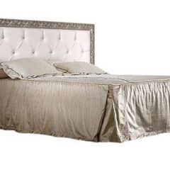 Кровать 2-х спальная (1,8 м) Тиффани Premium черная/серебро с мягким элементом со стразами с подъемным механизмом (ТФКР180-2[3][7] (П) в Можге - mozhga.mebel24.online | фото