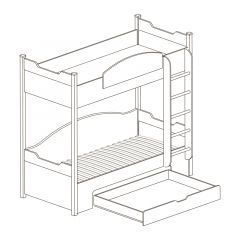 Кровать 2-х ярусная №421 Прованс в Можге - mozhga.mebel24.online | фото 2
