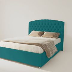Кровать Берлин без основания 2000 (велюр бирюзовый) в Можге - mozhga.mebel24.online | фото