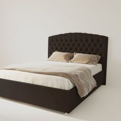 Кровать Берлин с ПМ 800 (экокожа коричневая) в Можге - mozhga.mebel24.online | фото 2