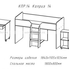 КАПРИЗ-14 Кровать 800 двухъярусная без рисунка в Можге - mozhga.mebel24.online | фото 2