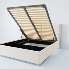 Кровать Корсика с ПМ 1400 (экокожа белая) в Можге - mozhga.mebel24.online | фото